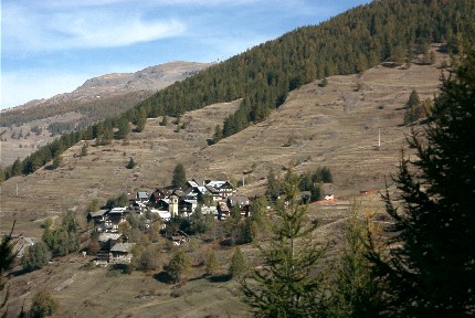 Vegetazione rada sul versante a solato