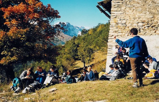 Lezione all'aperto a Auberge