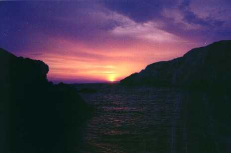Le coucher de soleil