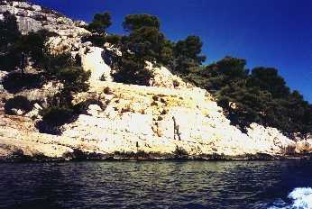 Les roches blanches...